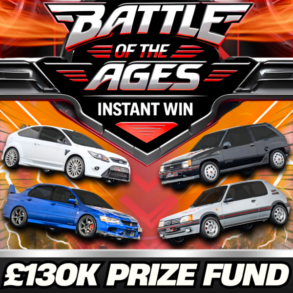 Battle Of The Ages £130K Prize Fund 4 x Car Instant Win