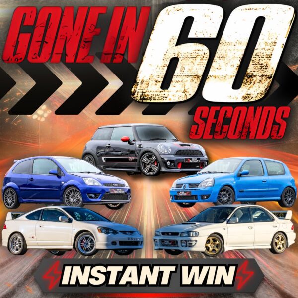 Gone In 60 Seconds £120K Prize Fund 5 x Car Instant Win